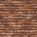 Red brick wall seamless pattern background for different design. Generative AI Royalty Free Stock Photo