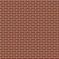 Red brick wall seamless texture background, brown color brickwork vector illustration