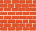Red brick wall seamless Vector illustration background - texture pattern for continuous replicate. Royalty Free Stock Photo