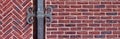 Red brick wall with shod deco Royalty Free Stock Photo