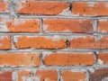 Red brick wall texture. background of a brick wall Royalty Free Stock Photo