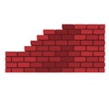 Red brick wall texture background. Solid brickwork pattern for construction and architecture