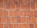 Red brick wall texture, detail of old brick wall, background Royalty Free Stock Photo