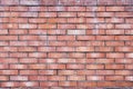 Red brick wall texture grunge background for interior and home design. Wide panoramic photo of the building with good detail. Abst Royalty Free Stock Photo