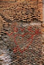 Red brick wall texture grunge background Royalty Free Stock Photo