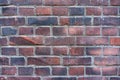 Red brick wall texture grunge background with, may use to interior design Royalty Free Stock Photo