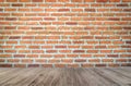 Red brick wall texture grunge background Royalty Free Stock Photo