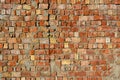 Red brick wall texture grunge background with vignetted corners, may use to interior design Royalty Free Stock Photo