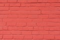 Red brick wall texture grunge background with vignetted corners, may use to interior design. Royalty Free Stock Photo