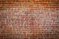 Red brick wall texture grunge background with vignetted corners, may use to interior design Royalty Free Stock Photo