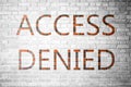 Red Brick wall texture with a word Access Denied Royalty Free Stock Photo