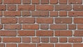 The mortar between the bricks is gray, creating a clear separation Royalty Free Stock Photo