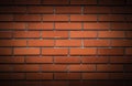 Old wall of red briks tiled background, regular block texture. Royalty Free Stock Photo