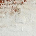 Red Brick Wall With White Damaged Plaster Background Royalty Free Stock Photo