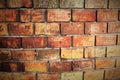 Red brick wall with writings