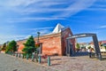 Red Brick Warehouses at the Hakodate port in Hakodate, Hokkaido, Japan Royalty Free Stock Photo