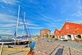 Red Brick Warehouses at the Hakodate port in Hakodate, Hokkaido, Japan Royalty Free Stock Photo