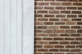 A red brick with white wall. Royalty Free Stock Photo