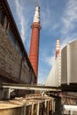 Red bricks chimney