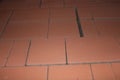 Red Bricks Are On The Construction Site. Abstract Background Photo.
