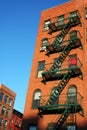 Red Bricks and Fire escape in New York Royalty Free Stock Photo