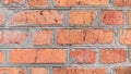 Red bricks old retro wall texture close background Royalty Free Stock Photo