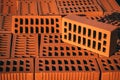 red bricks on a pallet Royalty Free Stock Photo