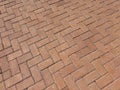 Red bricks pavement Royalty Free Stock Photo