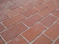 Red bricks pavement Royalty Free Stock Photo