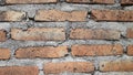 Red bricks wall arrangement, red bricks texture background Royalty Free Stock Photo