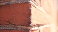 Red bricks wall close-up background Royalty Free Stock Photo