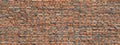 Red bricks wall texture and background. Panorama Royalty Free Stock Photo