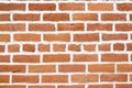 Red bricks background and white mortar brick wall