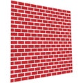 Red brickwall, brick wall. Masonry, stonework, building and architecture concepts icon, graphics