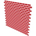 Red brickwall, brick wall. Masonry, stonework, building and architecture concepts icon, graphics