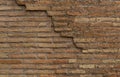 Red brickwork background. Old brick wall in Rome