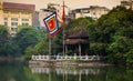 The Huc Bridge in Hoan Kiem Lake