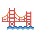 San Francisco Golden Gate Bridge Icon Royalty Free Stock Photo