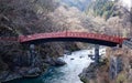 The Red Bridge in Nikko, Japan