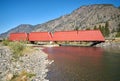 Red Bridge Similkameen River Keremeos Royalty Free Stock Photo