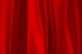 Red bright curtain for digital show with waves