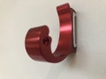 Bright Red isolated aluminum Wall Mount Hanging Hooks for Clothing Handbags