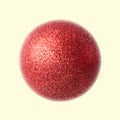 Red Christmas ball on white background