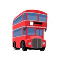 Red British double-deck bus. The symbol of London.