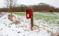 Red British post box Royalty Free Stock Photo