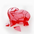 Red broken heart Royalty Free Stock Photo