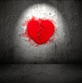 Red broken heart Royalty Free Stock Photo