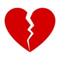 Red broken heart Royalty Free Stock Photo