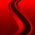 Red-brown background. Gradient. Smoothly curved black lines. Royalty Free Stock Photo