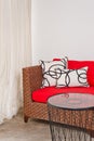 Basketwork sofa Royalty Free Stock Photo